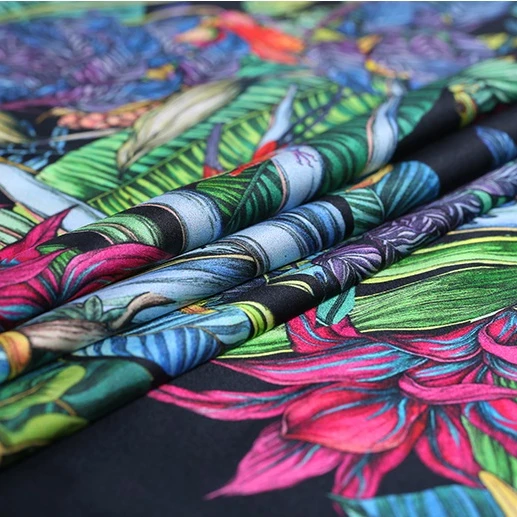 
Custom made digital printing charmeuse silk 100% luxury silk satin fabric textiles pure silk fabric 