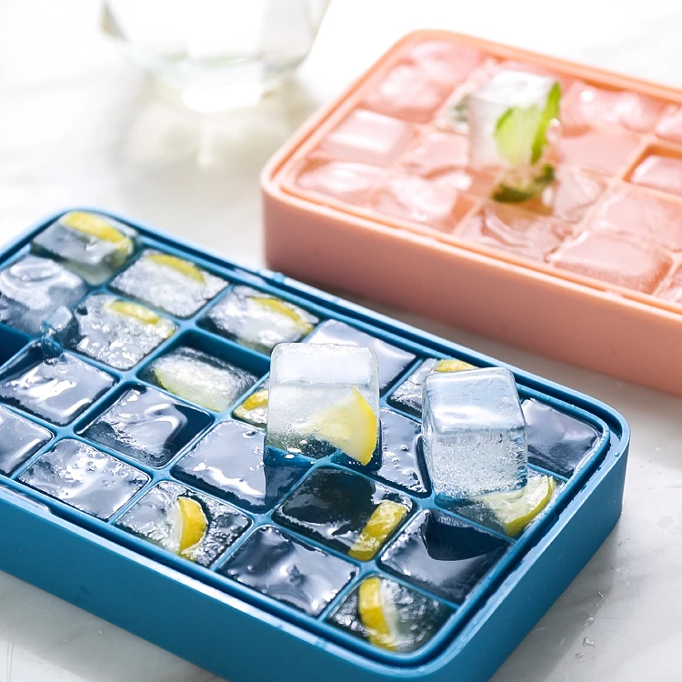 

Colorful Food Grade Silicon Mold Ice Cube With Cover Ice Cream Mold 1328