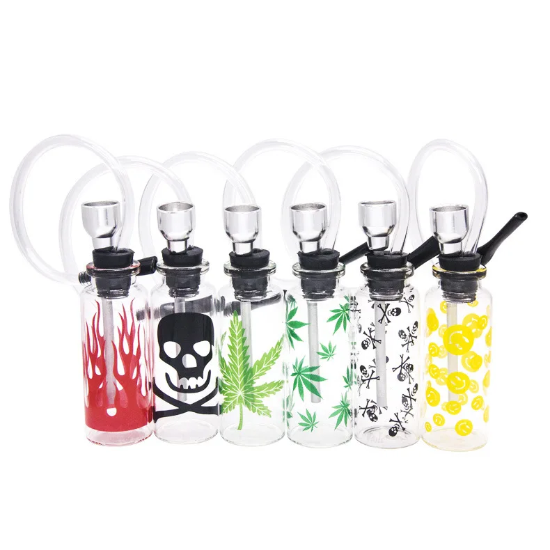 

New Fashion Mini Smoking Glass Water Pipe Clear Small Weed Tobacco Pocket Pipes Smoking Accessories, Transparent