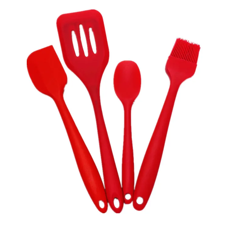 

100% food grade silicon spatula kitchen utensils cooking set of 5 piece, According to pantone color