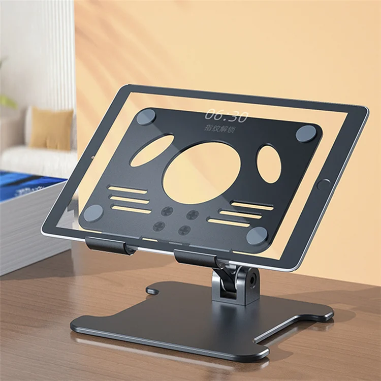 

2020 New Design Fold able Portable Ventilated Desktop Laptop Holder with Adjustable Stand Ergonomic Tray Mount for Laptop, Black, sliver