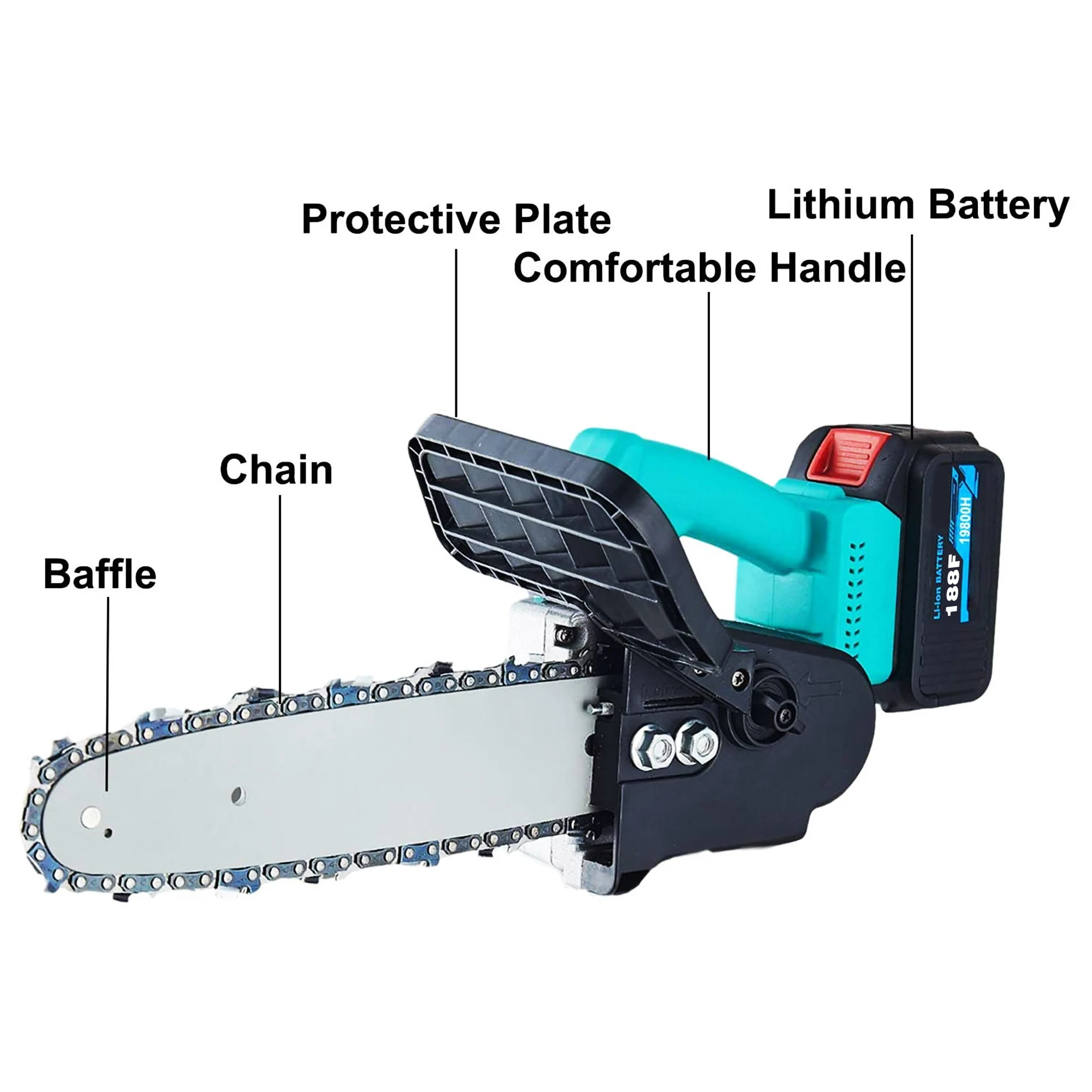 Mini Motosierra para Cortar Madera Sierra De Cadena Inal/ámbrica Recargable Tijeras De Podar Port/átiles Motosierra Motosierra De Mano Inal/ámbrica para Podar Madera