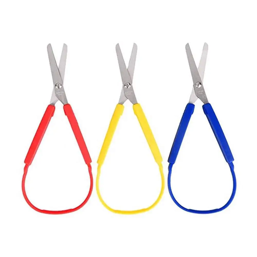 

Kids Spring Easy Grip Loop Handle Scissors With Plastic Handle