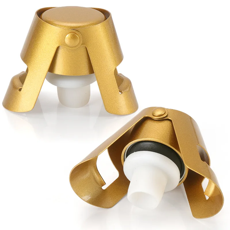 

Top Seller Shipping To Bar Accessories Eco-friendly Stainless Steel Gold Color Wine Stopper Champagne Stopper