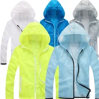 

Newest fashion zipper blank 100% nylon ultra-thin dry sun-protective coats