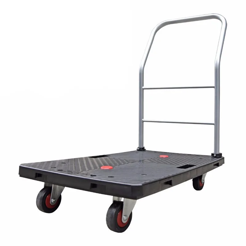 

Uni-Silent 100kgs Portable Platform Trolley Deck Platform Carts And Trolleys Plastic Dolly PLA100Y-B