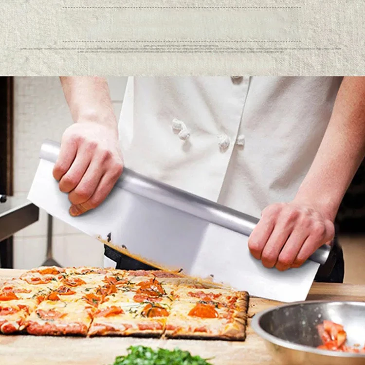 

A3325 stainless steel  Baking tools half round pizza knife shaker hob half circle pizza shaker pizza cutter