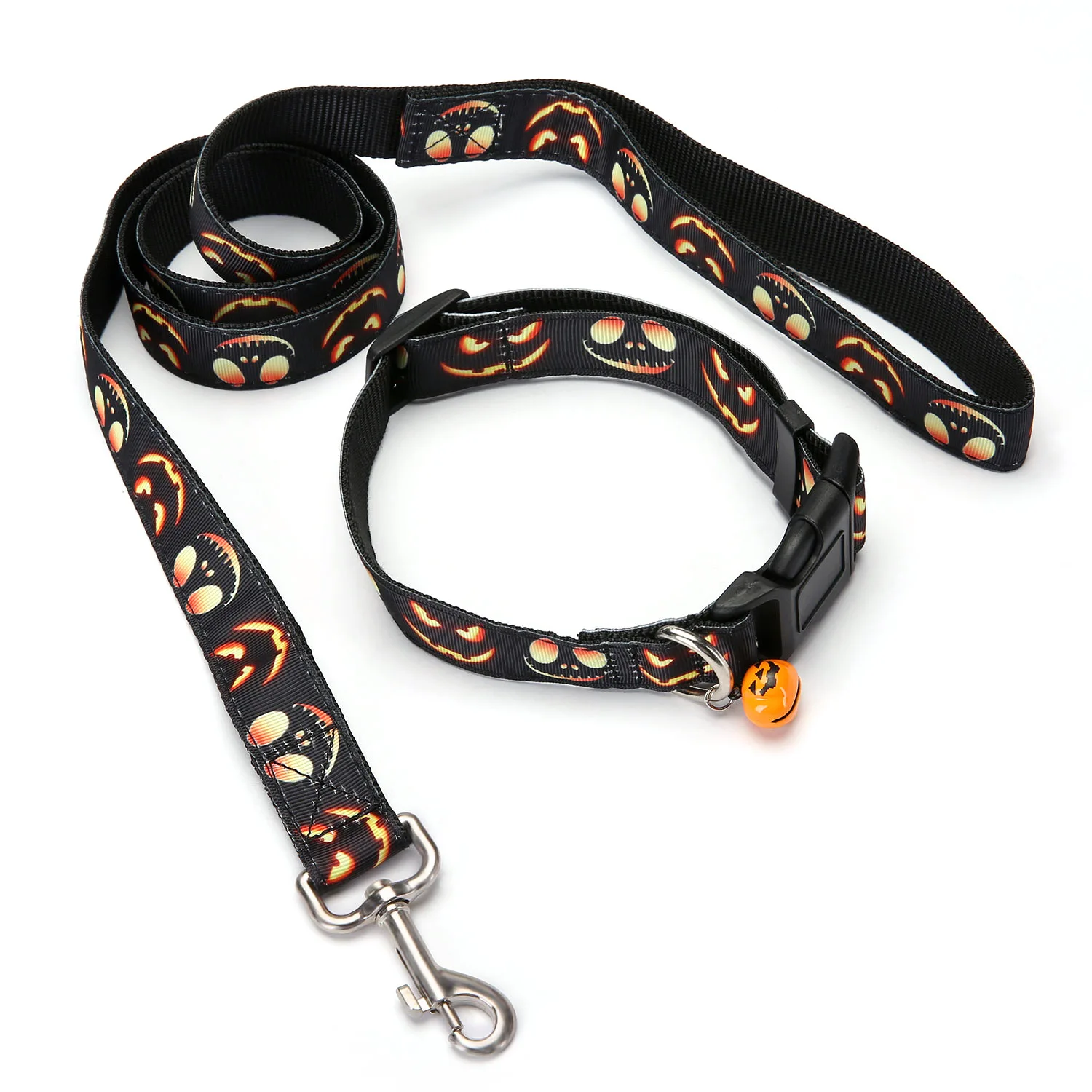 

2020 Halloween Pet Products New Products Pet Bell Dog Collar Leash Set