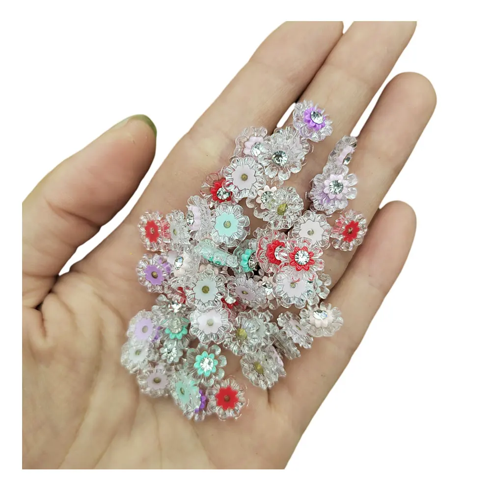 

Resin Flower Round Rhinestone Flatback Crystals Nail Rhinestone Applique Wedding DIY Scrapbook Ornament Craft Accessories