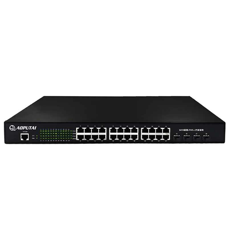 

24 port Layer 2 managed Ethernet network switch PoE switching power supply manufacturer