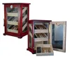 China Logo Custom Mahogany Wood Cigar Humidor with Key for Display
