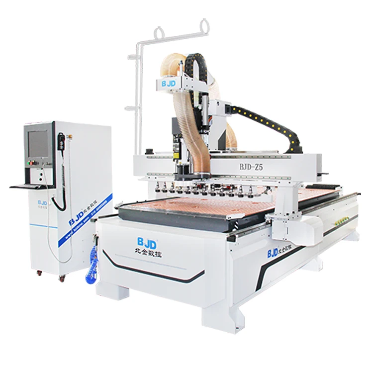 
High Speed Automatic 10 Knives Tool Change CNC Router Wood Process Center 