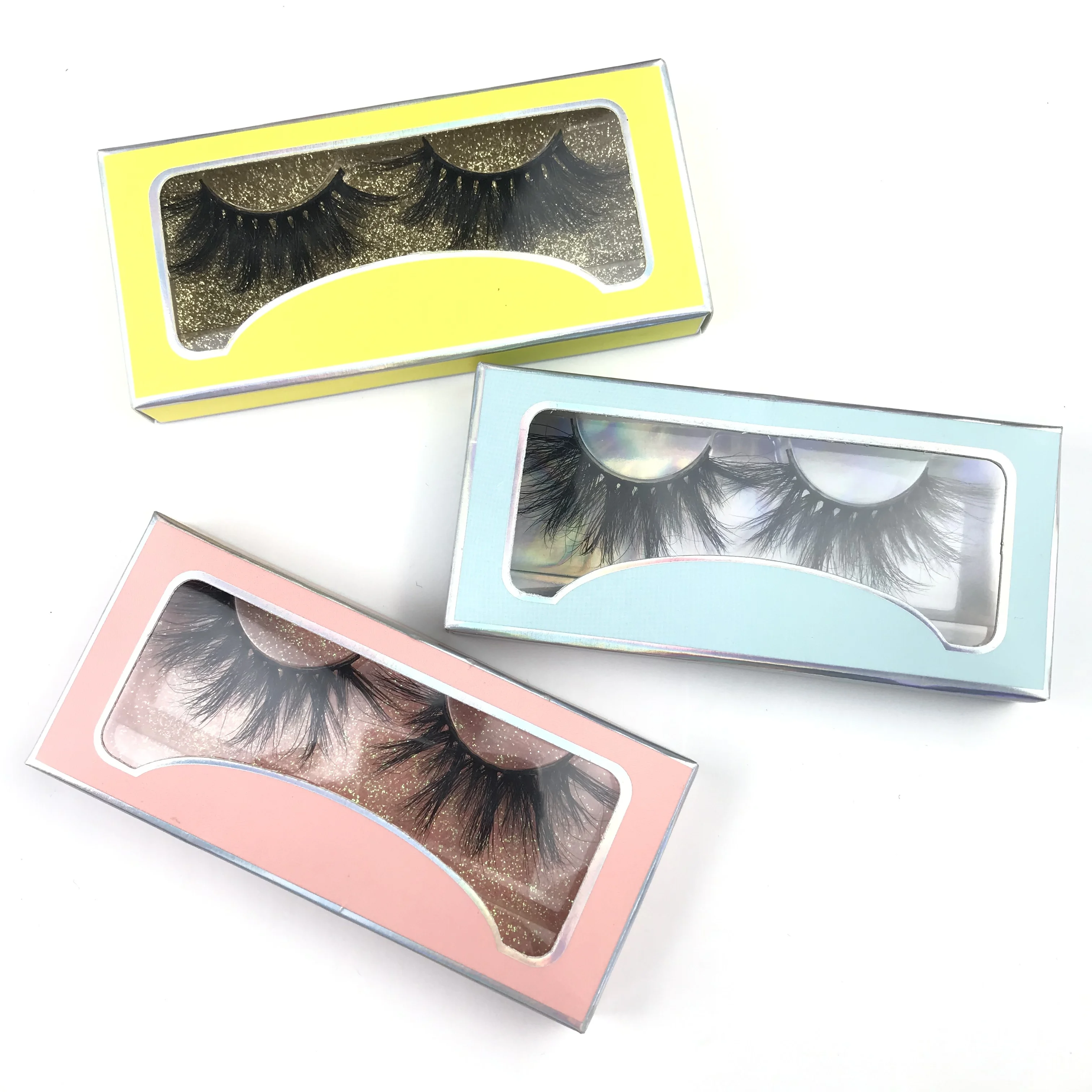 

2021 new arrivals private label customized boxes cruelty free 25mm 3d lashes5d wholesale mink eyelashes bulk vendor