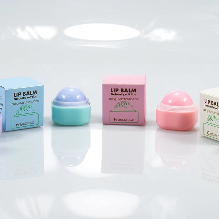 

Cosmetic glitter strawberry lip care repair treatment lip balm private label, 4 colors