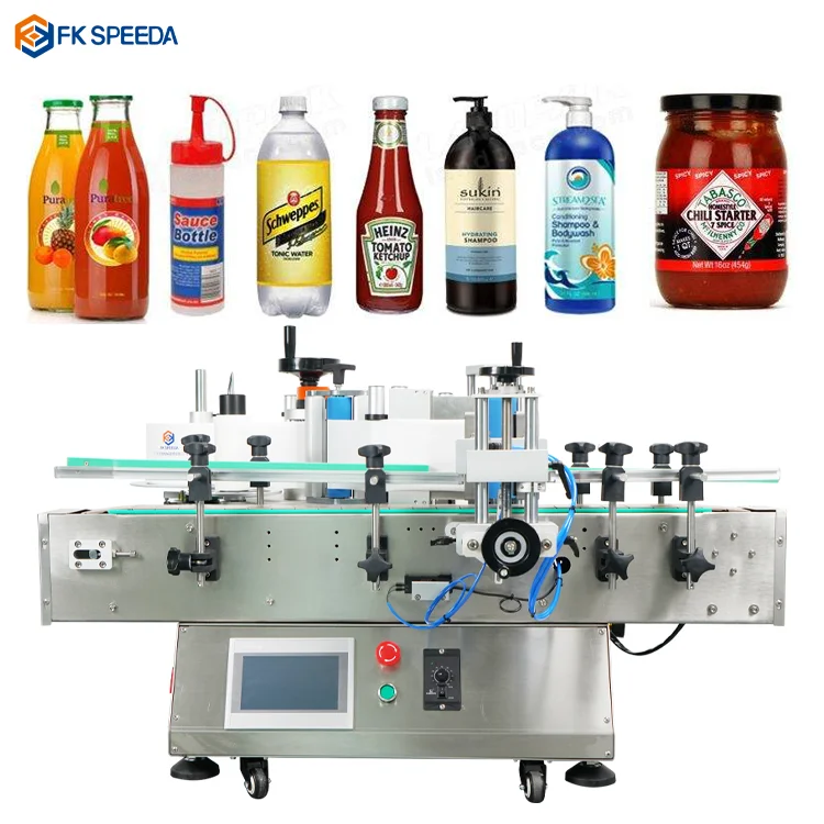 

Factory label Applicator Manual Sticker Small Jars Can Water Square Round Bottle Semi Automatic Labeling Machine