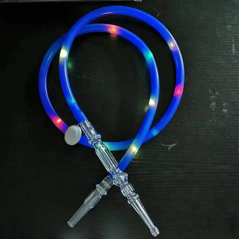 

Coloured Hookah Smoke Shisha Pipe Acrylic Handle Led Shisha Hookah Silicone Hose Hookah Accessories For Smocking, Colorful