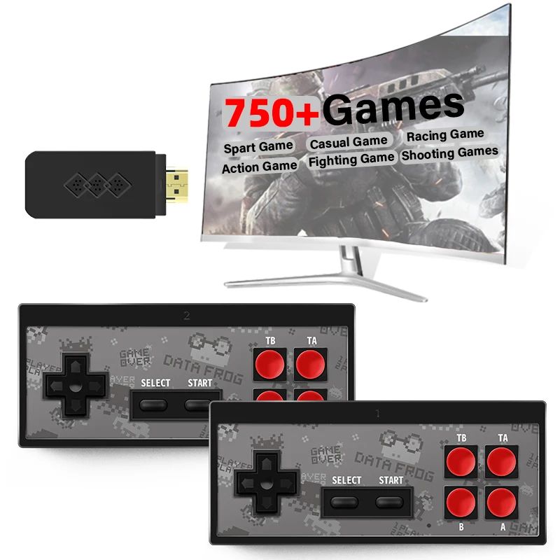 

2021 new hot selling wireless classic 600 in 1 retro tv game console