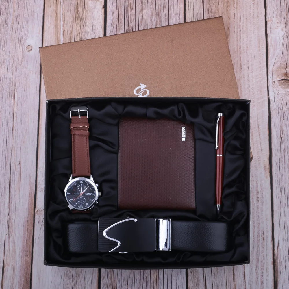 Men's Fashion Watch Wallet Belt Durable Cylindrical Pen Business Gift ...