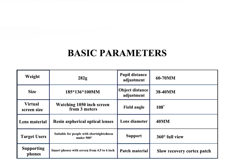 VR Glasses and Virtual Reality Headset for Smart Phones VR Game