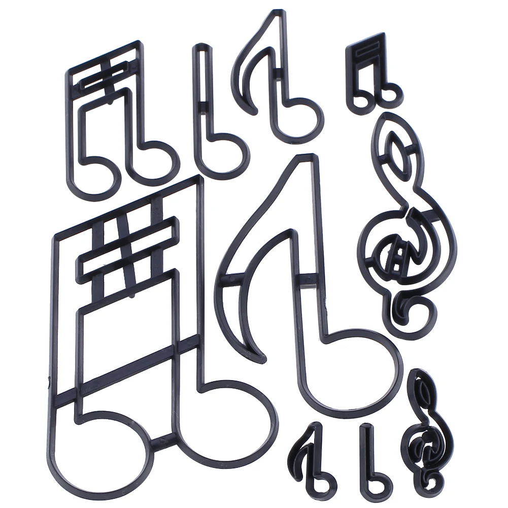 

10Pcs Plastic Music Notes Embossing Cake Mold DIY Cookie Cutter Decorating Tool