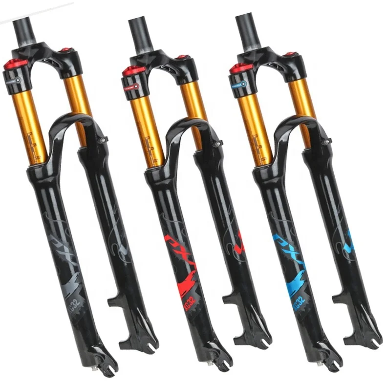 

Cheap Hydraulic Suspension Mountain Bicycle Parts Bike Fork, Red, blue, black and gray, gray and orange, fluorescent green