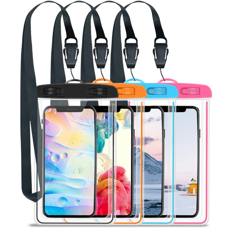 

Customized Brand New Clear Waterproof For Mobile Phone Bag Case Hot Selling Pvc Mobile Phone Bag, Powder blue ,pink,black,grayish blue,white,green