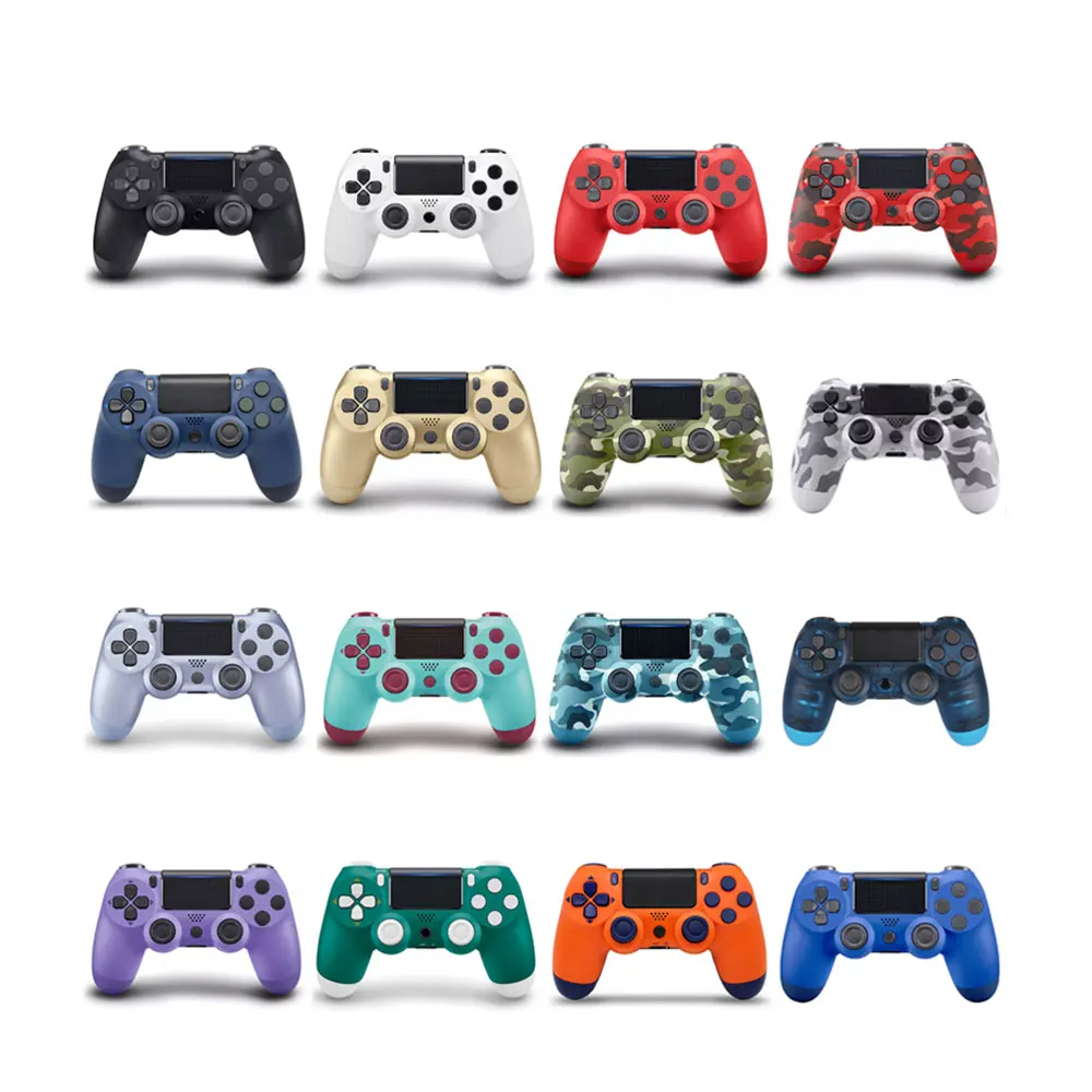 

New High Quality Double Shock Gamepad For Ps4 Controllers Game Muti-colors Custom For Ps4 Controller Wireless, Black,red,black+red,22 color choose