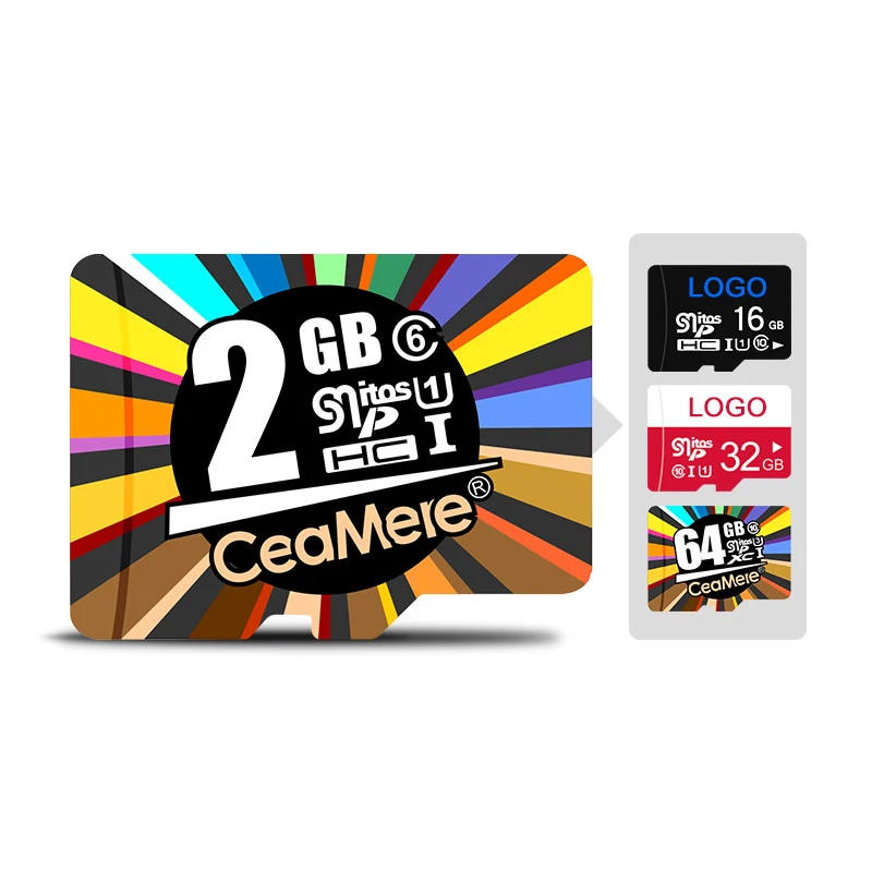 

Wholesale Ceamere brand 2GB Micro Memory cards 8GB 16GB 128GB 32GB 4GB Class10 U3 2GB Micro Flash Memory Card For CCTV Camera