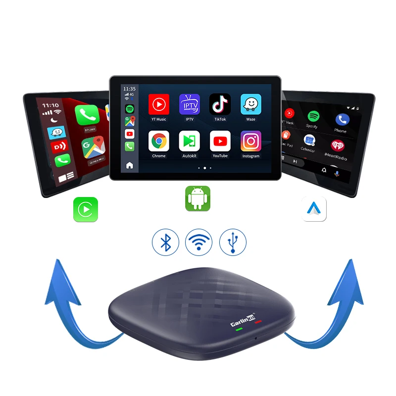 

Carlinkit Carplay module digi wired and wireless android 13 auto 8G128GB mini universel navigation gps carplay ai box