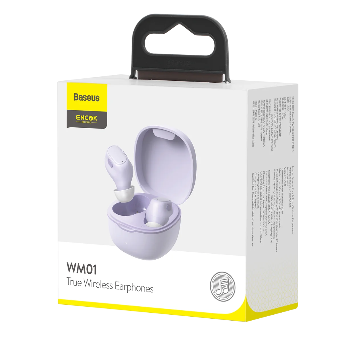 

Baseus Encok True Wireless Earphones NGWM01 For Baseus WM01 Type-C In-ear Earphone Color Purple