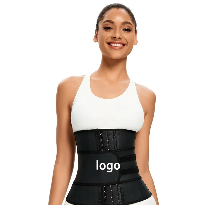 

Waist Trainer for Women Plus Size Sweat Belts Tummy Control Workout latex Cincher Corset, Black