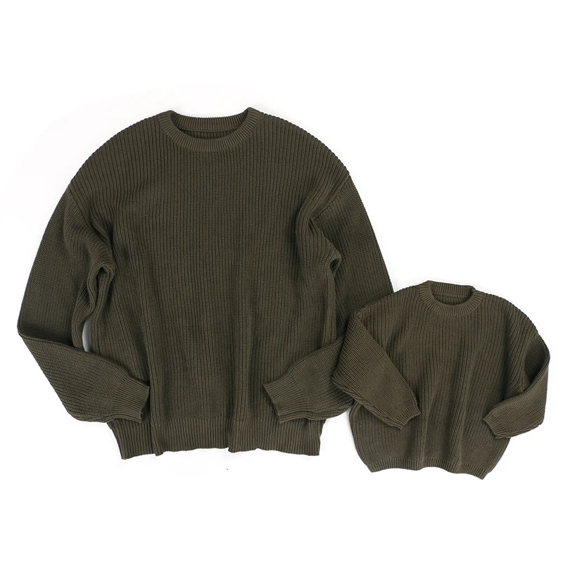 

Woman Long Sleeve Clothes Casual Loose Sweater Solid Knitted Lady Pullover