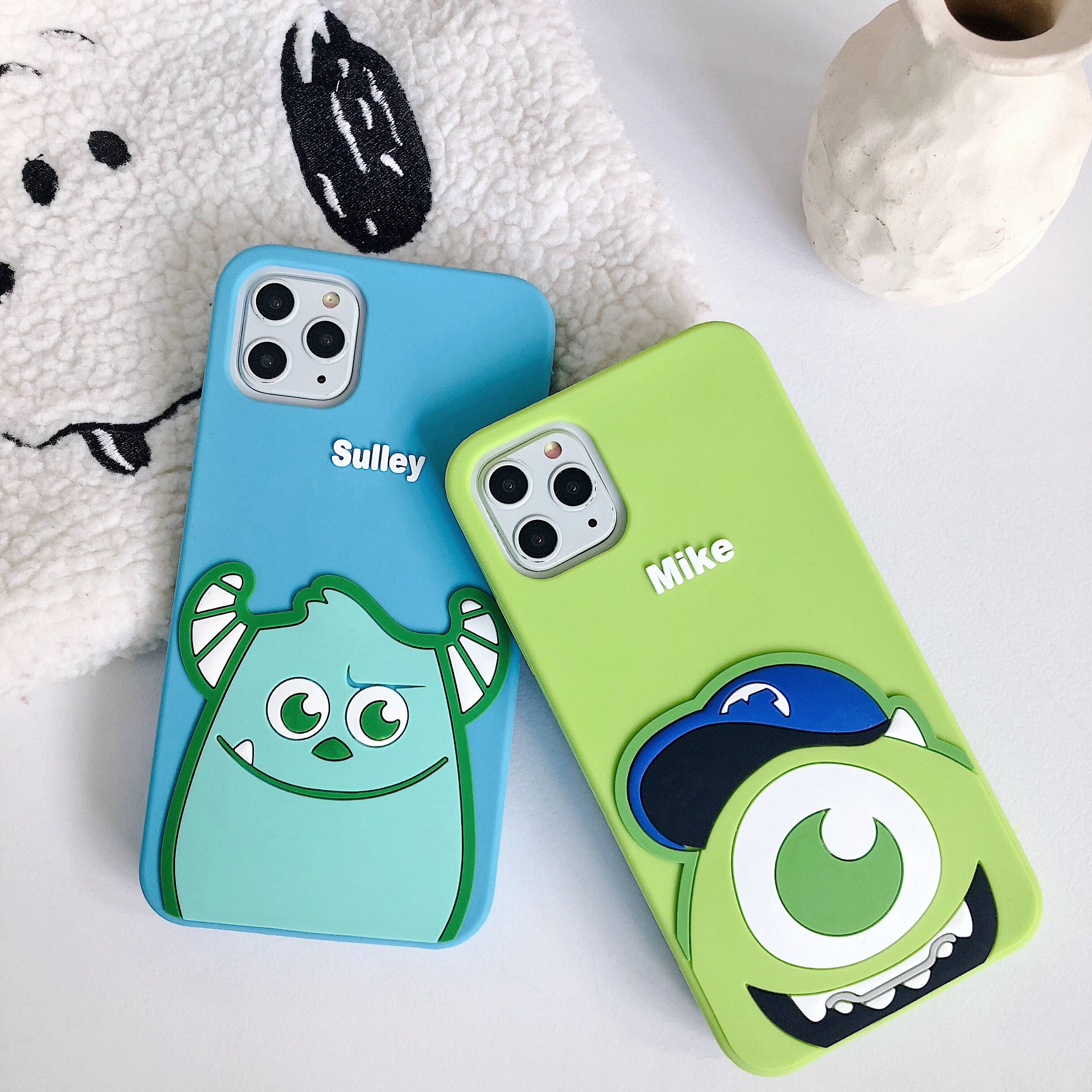 

Cute Cartoon 3D Mike Sullivan Phone Cases for iPhone 11 Pro X XS X Max XR 6s 6 7 8 Plus