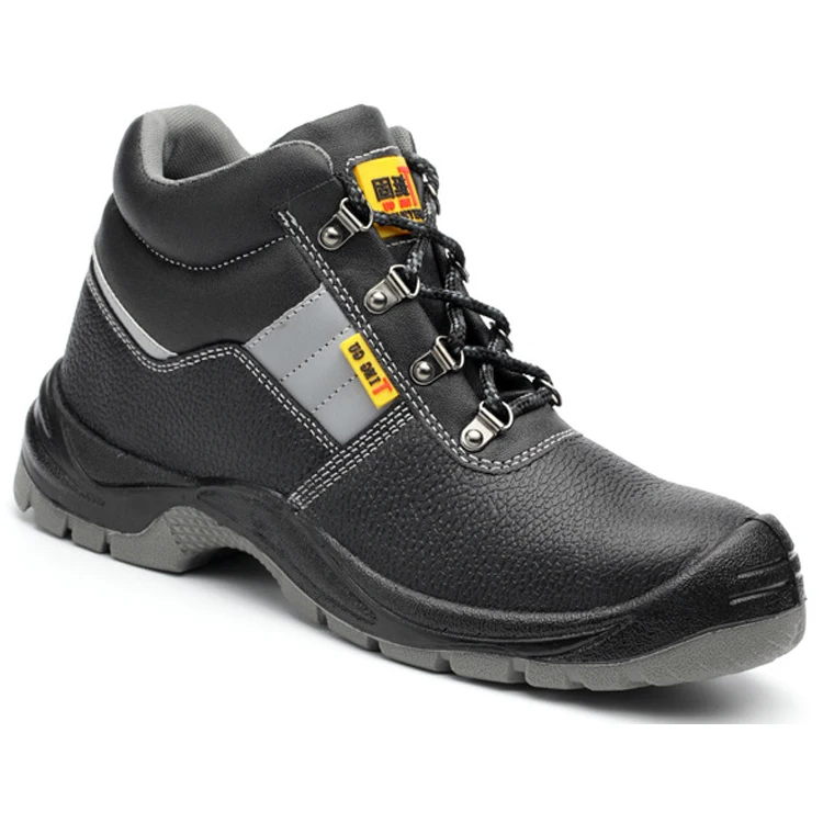 

High Cut Black Genuine Leather Steel Toe Workmans Insulated Safety Hiking Shoes