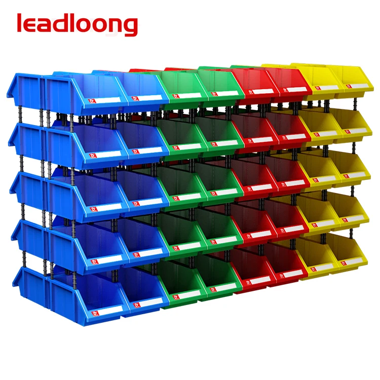 

Front Opening Stacking Warehouse Bin Plastic Stackable Small Parts Pick Storage Box Bin, Customized color