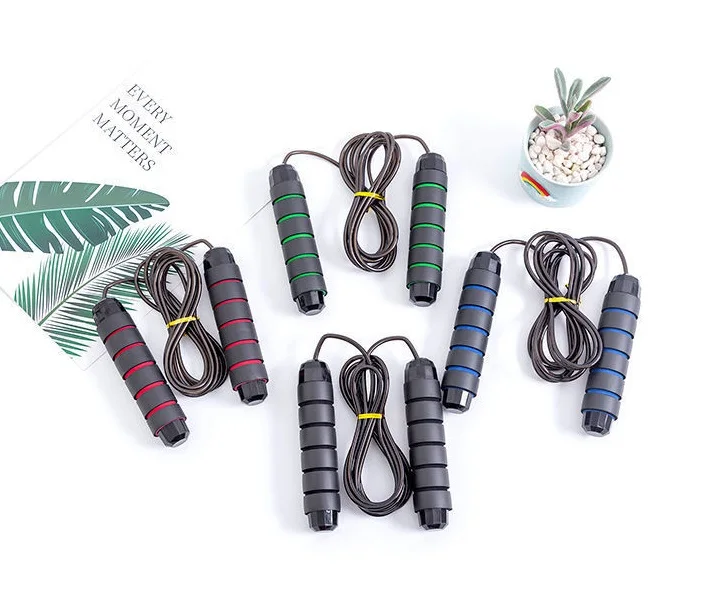 

ZUOAMN Home Workout Adjustable Skipping Rope, Men Women Kids Tangle-Free Rapid Speed Jump Rope, Black/blue/green/pink/purplish red