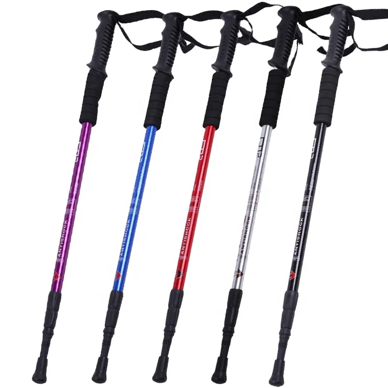 

Outdoor climbing cane retractable portable older travel crutch hiking stick telescopic baton walking stick ski trekking poles