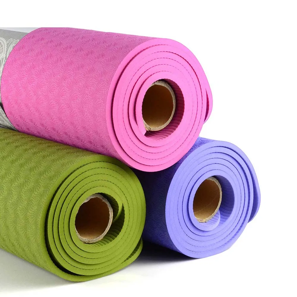 

2021 New TPE Custom Logo Printed Anti Slip Exercise Yoga Mat, Customized color