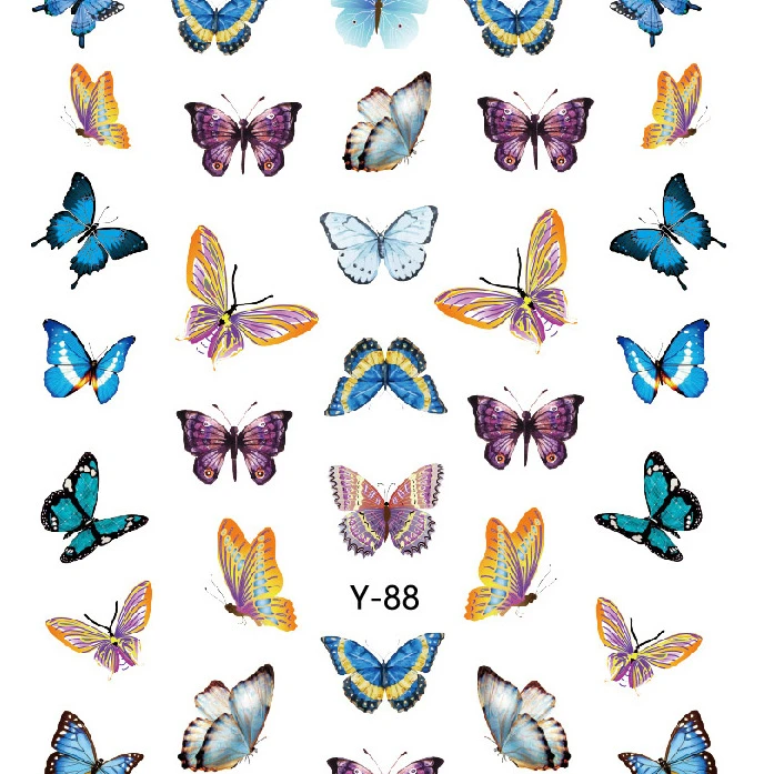 

Y088-Y094 Nail Art Butterfly Sticker 3D Adhesive Filling Nail Art Sticker ins Wind Fairy Nail Art