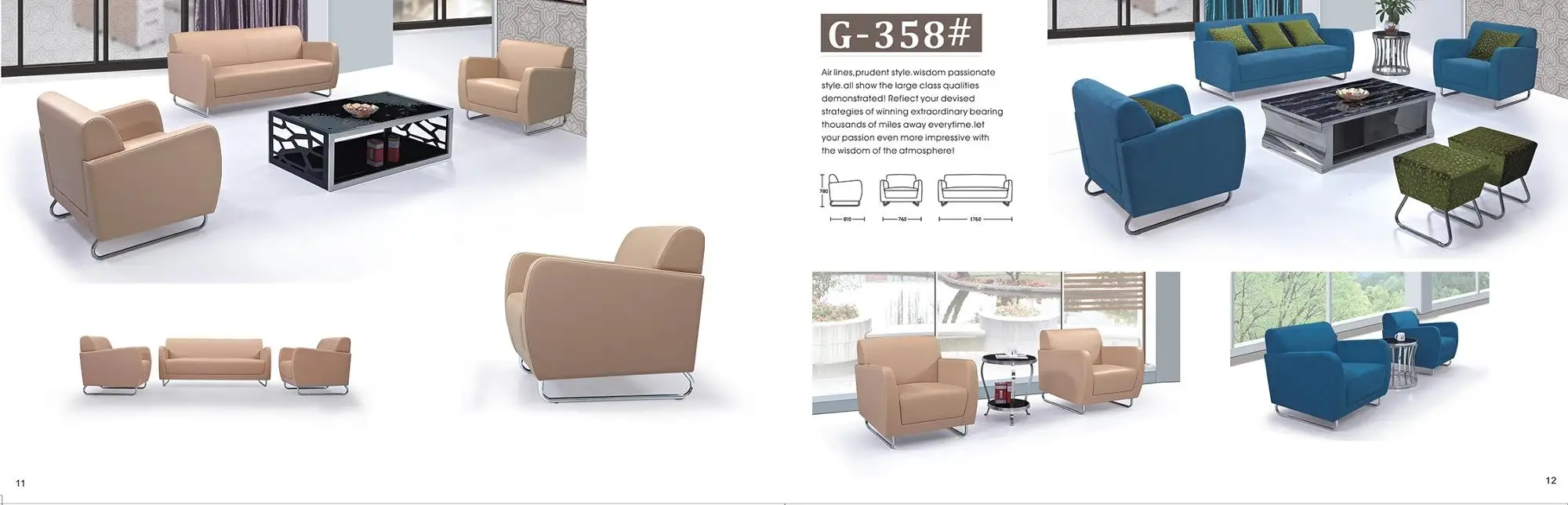 Waiting Room Office Sofa Set Modern Office Furniture Commercial Area