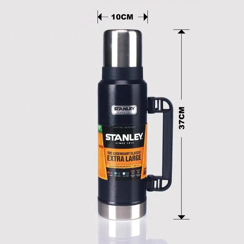 NEW 1.3L STANLEY FLASK STAINLESS STEEL VACUUM BOTTLE CLASSIC THERMOS HOT DRINKS
