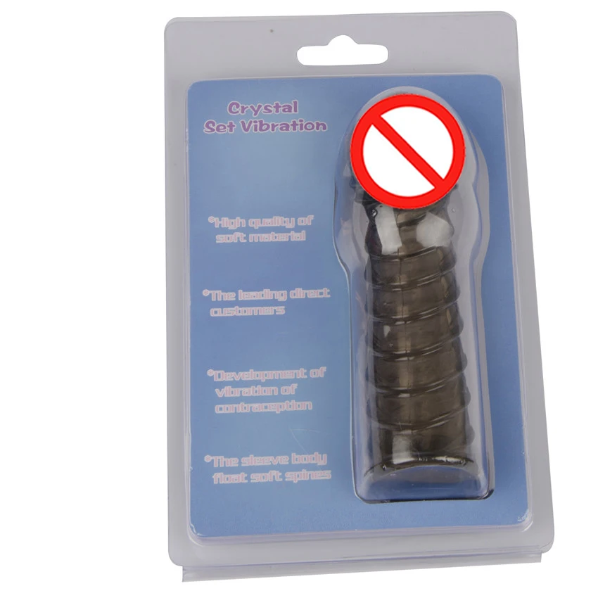 
High quality material crystal condom sex toys good price crystal condom for male wholesale crystal condom penis sleeve silicone 