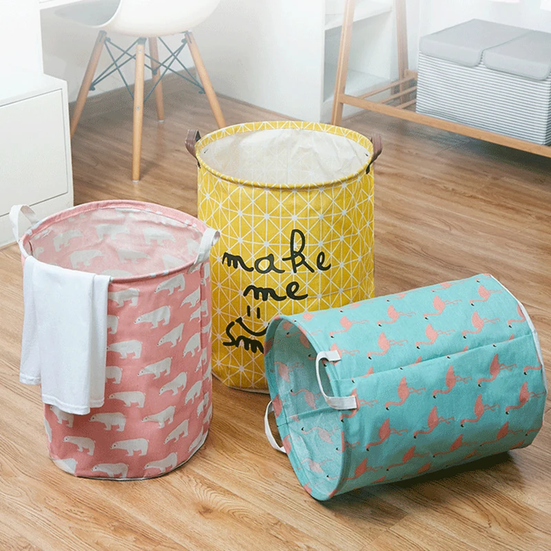 

Factory direct Nordic cloth art household waterproof foldable toys clothes debris dirty clothes storage basket