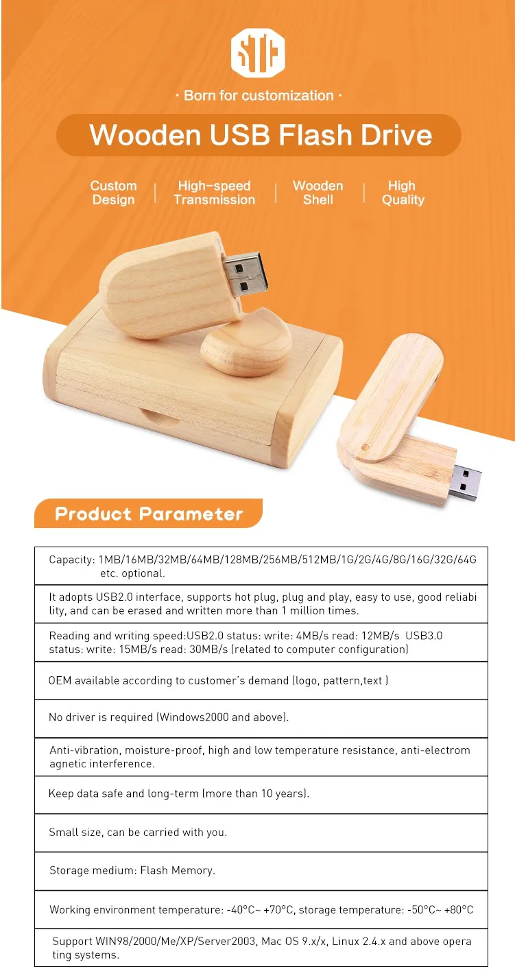 USB wooden Drift Bottle wood box flash drive pen driver swivel memory stick promotion gift free logo - ANKUX.COM