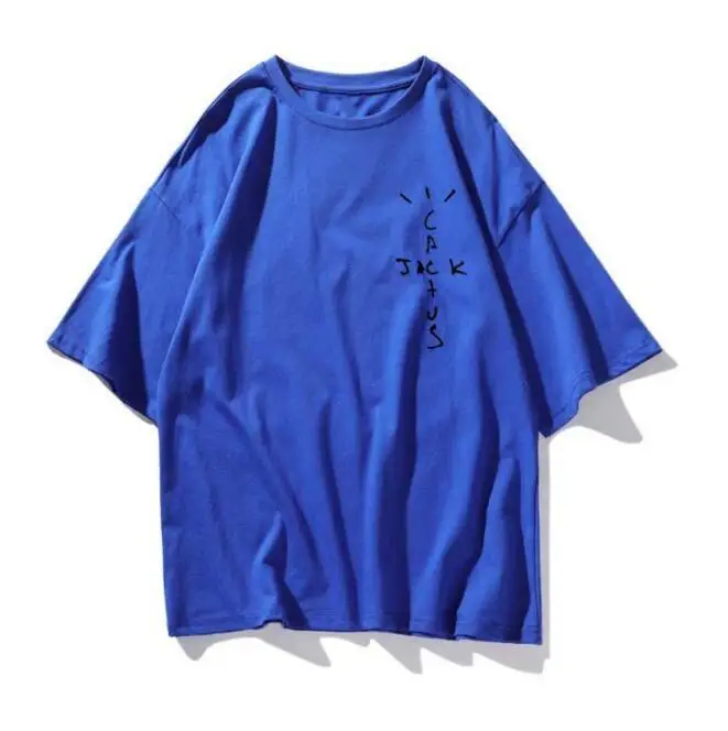 

summer personality letter printing men's round neck T-shirt top