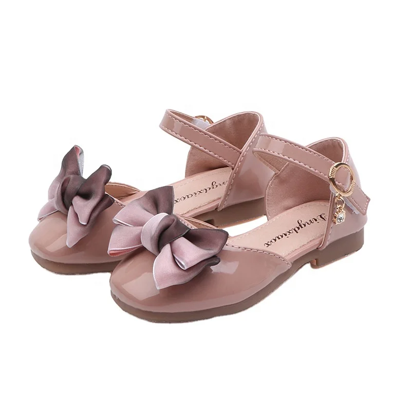 

2021 new girls princess shoes bow baby shoes children's shoes, Beige, pink, wine