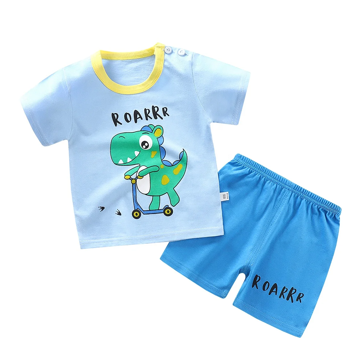 

Summer Fashion 100% Cotton Comfortable Children's Short Sleeve Set Boys and Girls Two Piece Set