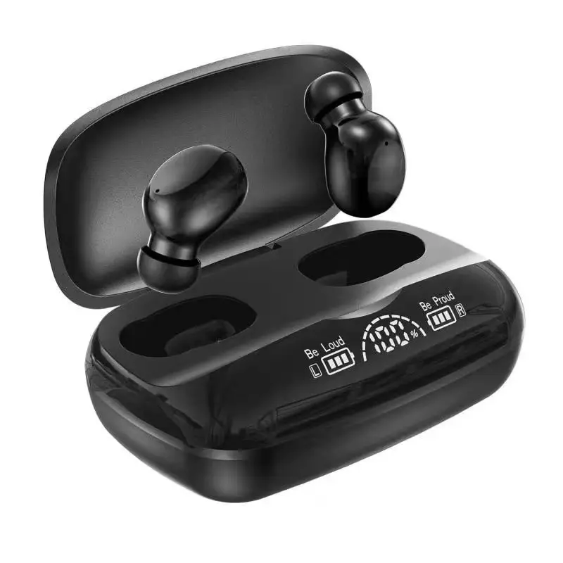 

Dropshipping TG03 Sport TWS Earbuds Wireless Earphone With Power Bank 2200 MAH Gaming In-ear Earphones Wireless Gaming Earbuds, Black