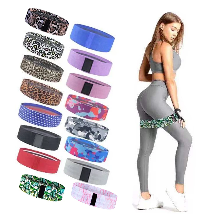

NQ SPORTS elastic custom printed Camouflage marble hip circle fabric booty bands glute exercise resistance bands, Customized color