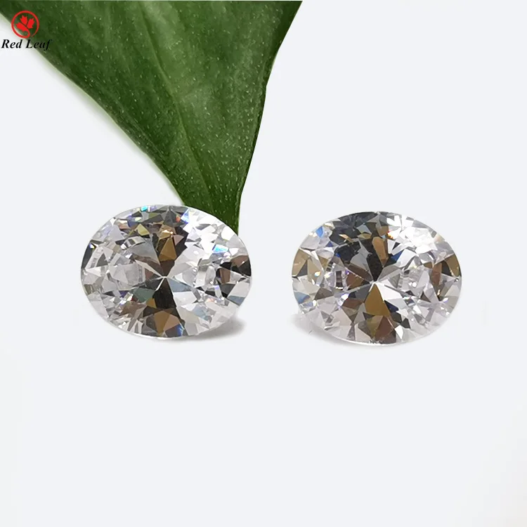 

Redleaf Jewerly Cubic Zirconia Stones 5A Oval Cut White loose gemstone CZ gems zirconia